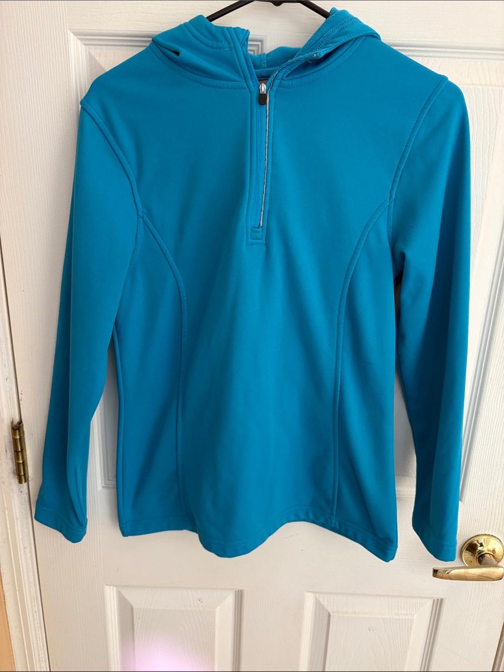 Starting Point  Bright Teal blue quarter-zip Pullover -running jacket sz medium
